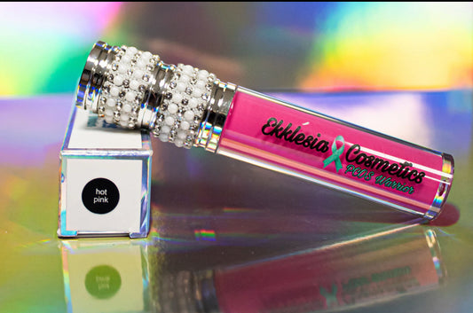 Hot Pink Glossy Lip Gloss